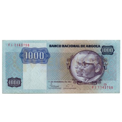 1000 Kuanzas - Angola 1987 BELA