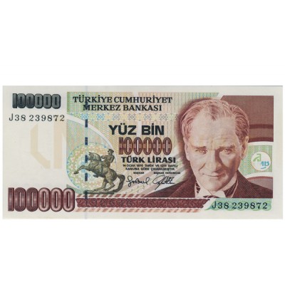 100000 Liras - Turquia 1970-97