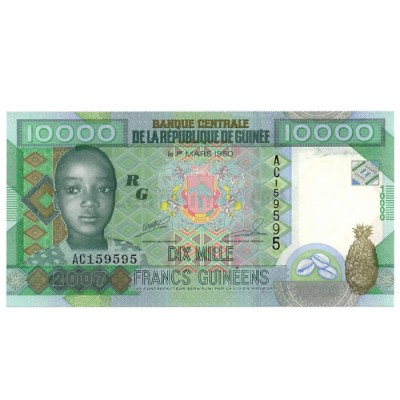 10000 Francs - Republica da Guine 2007 Nova