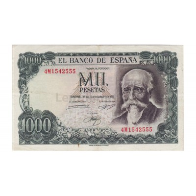 1000 Pesetas Espanha 1971 MBC+
