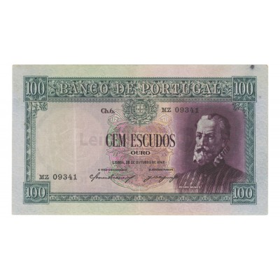 100 Escudos - Portugal 28-10-1947 Bela
