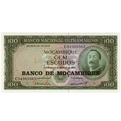 100 Escudos - Moçambique 1961 NOVA