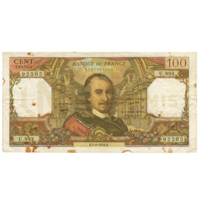 100 Francs - Fran&ccedil;a 1976 MBC-