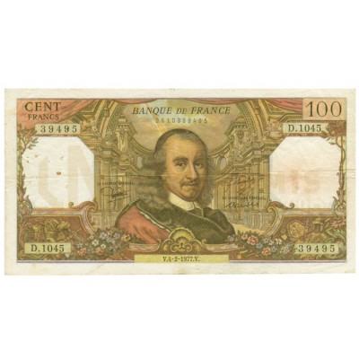 100 Francs - Fran&ccedil;a 1977 MBC