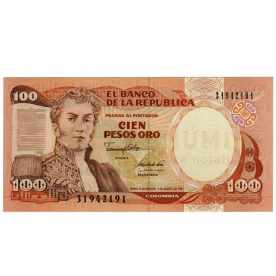 100 Pesos - Colombia 1991