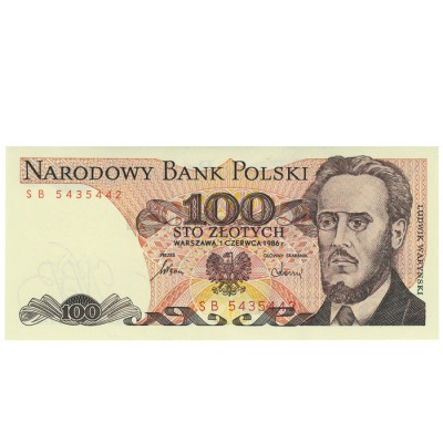 100 Zloty - Polonia 1986-88