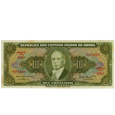 10 Cruzeiros - Brasil 1962