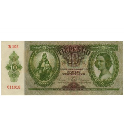 10 Pengo - Hungria 1936