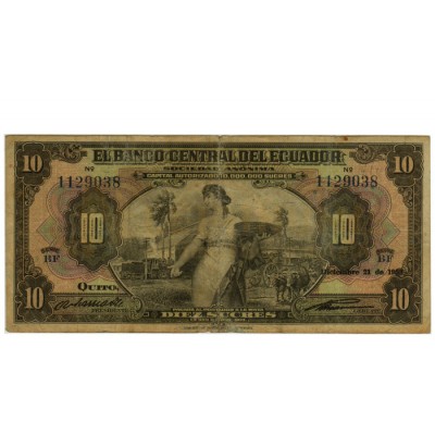 10 Sucres - Equador 1938