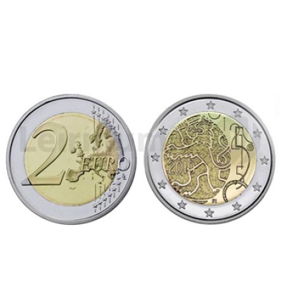 2 Euros 150 Anos Moeda Finlandesa Finlandia 2010