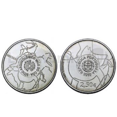 Moeda 2,5€ Comemorativa Sitio Arqueológico Vale Coa 2010 Cuproníquel