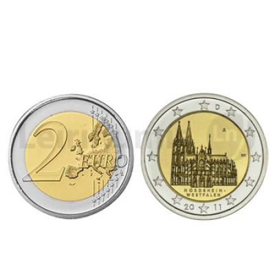 2 Euros Catedral Colónia Westfalen Alemanha 2011 F