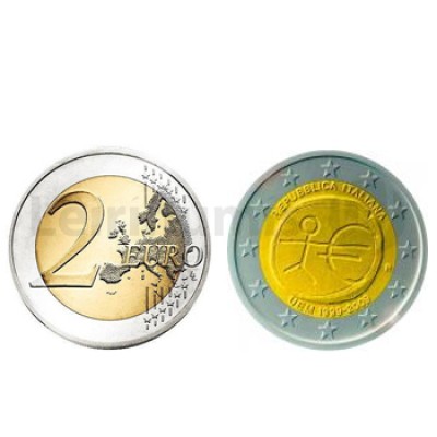 2 Euros 10 Aniversário da UEM Italia 2009