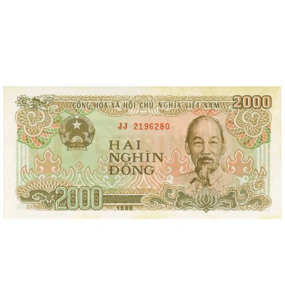 2000 Dong - Vietnam do Norte 1988