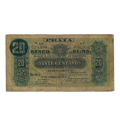 20 Centavos - Mo&ccedil;ambique 1919 BC
