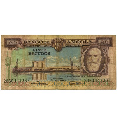 20 Escudos - Angola 1956 MBC+