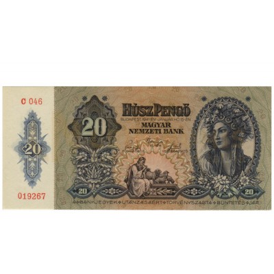 20 Pengo - Hungria 1941