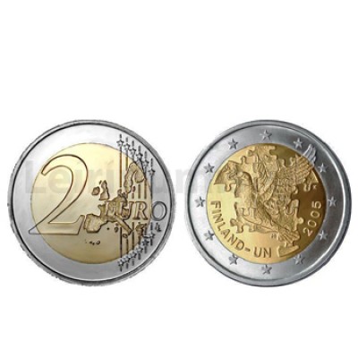2 Euros 60 Aniversário Criação ONU Finlandia 2005