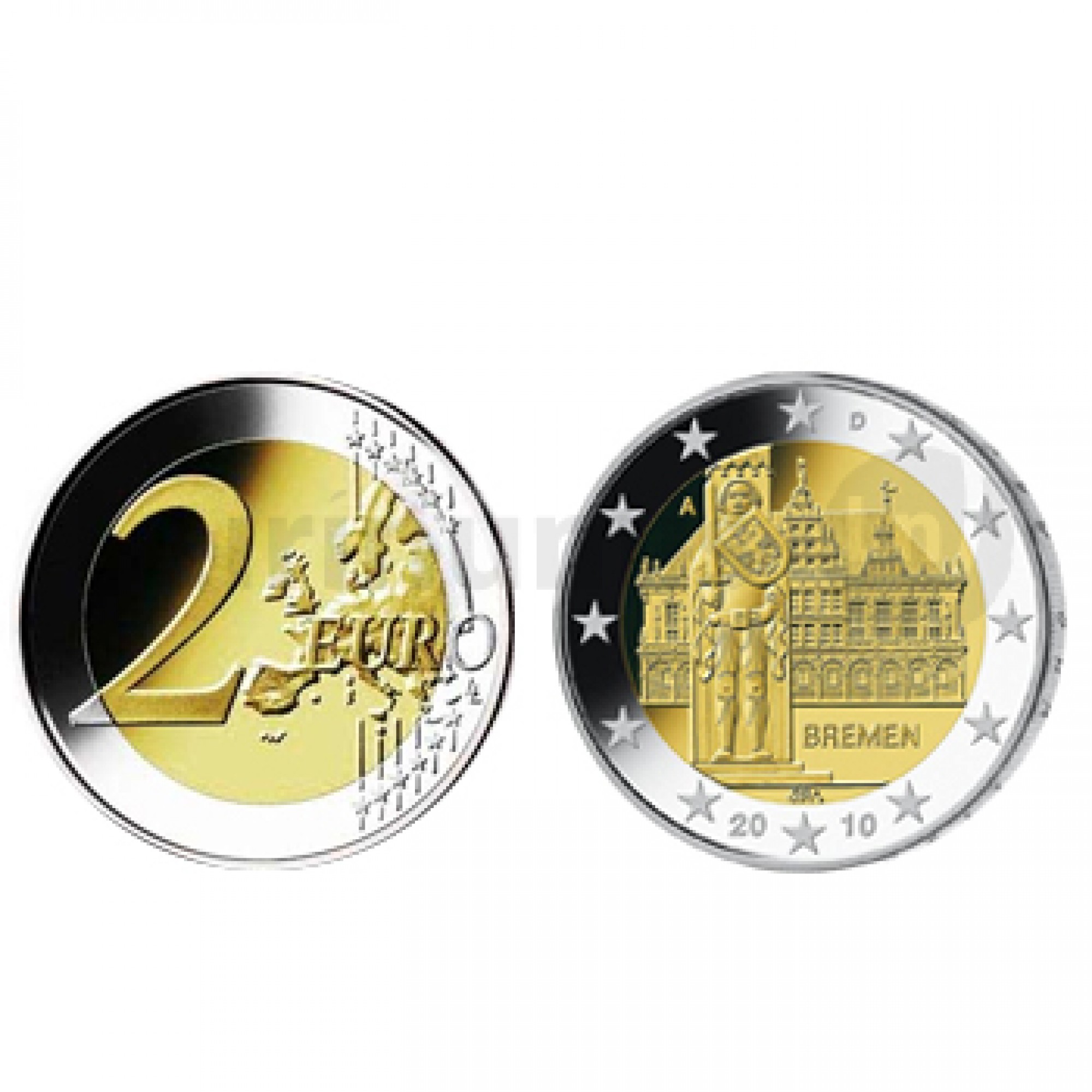 2 Euros Bremen Alemanha 2010 J
