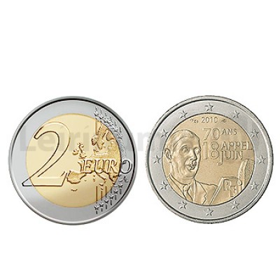 2 Euros Charles de Gaulle França 2010