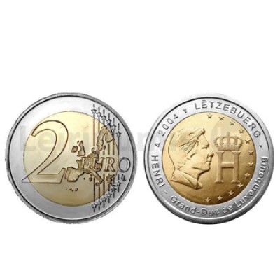  Moeda 2€ Grão Duque Henrique Luxemburgo 2004