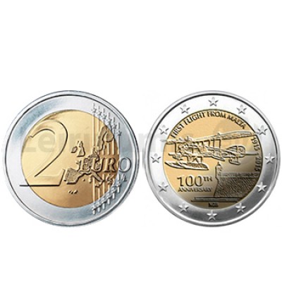 2 Euros 100 Aniversário da Aviação - Malta 2015