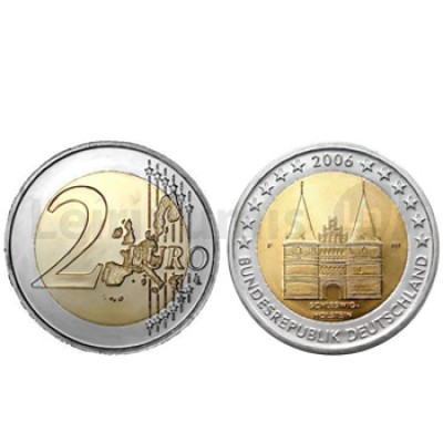 Moeda 2 Euros Holstentor Alemanha 2006 A