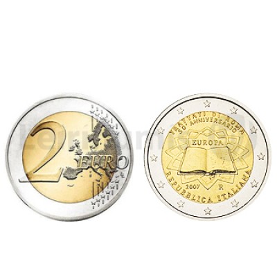 2 Euros Tratado Roma Italia 2007