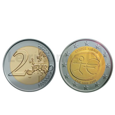 2 Euros 10 Aniversário da UEM Chipre 2009