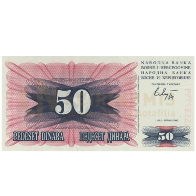 50 Dinara - Bosnia Herzegovina 1992 Nova