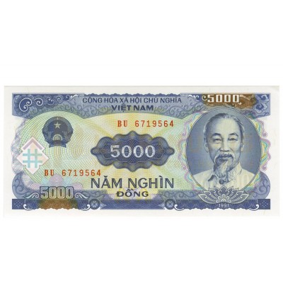 5000 Dong - Vietnam do Norte 1991