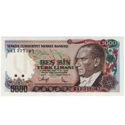 5000 Liras - Turquia 1970-92