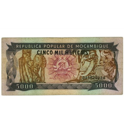 5000 Meticais - Mo&ccedil;ambique 1989 MBC+