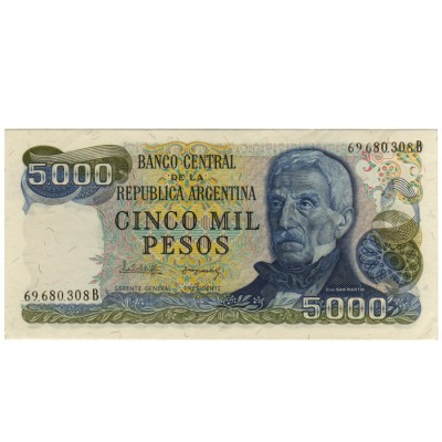 5000 Pesos - Argentina 1977