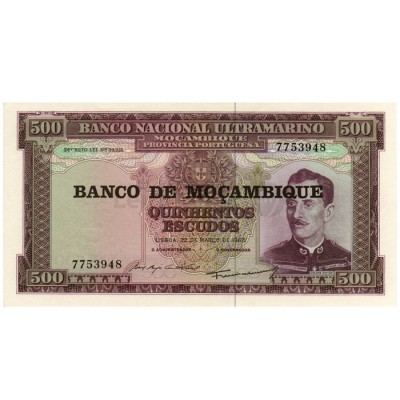 500 Escudos - Mo&ccedil;ambique 1967 NOVA