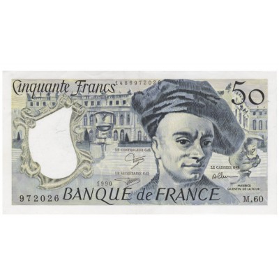 50 Francs -Fran&ccedil;a 1990 Nova