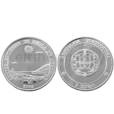 Moeda 5€ Centro Histórico de Angra do Heroísmo 2005 Prata