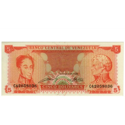 5 Bolivares - Venezuela 1989