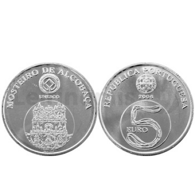  Moeda 5€ Mosteiro de Alcobaça 2006 Prata