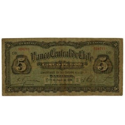 5 Pesos - Chile 1930