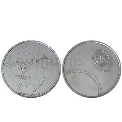 Moeda 8€ Futebol A Defesa 2004 Prata