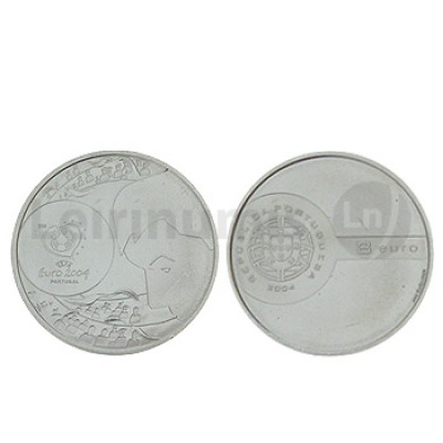 Moeda 8€ Futebol O Remate-2004 Prata