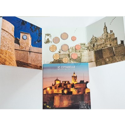 Carteira BNC Malta 2024 c/ 9 moedas inclui a moeda de 2€ Cittadella Gozo
