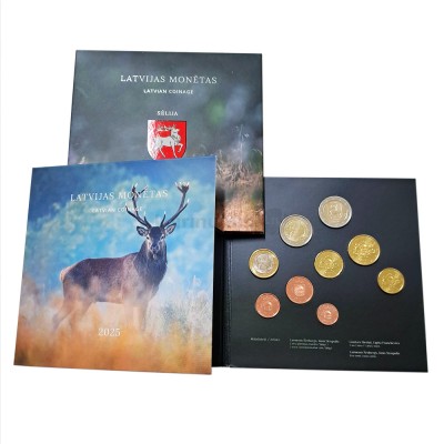 Carteira BNC Letónia 2025 9 moedas