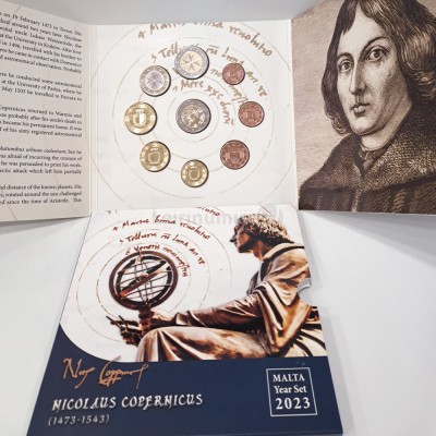 Carteira BNC Malta 2023 c/ 9 moedas (Inclui a moeda de 2€ Copérnicos)