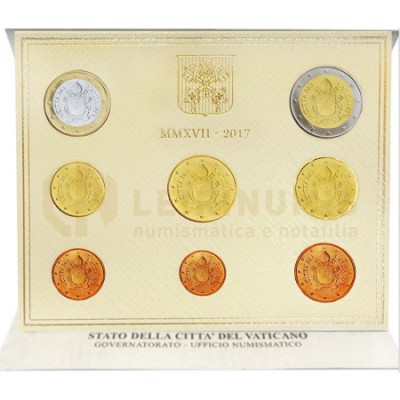 BNC - Vaticano 2017 8 Moedas (MOEDAS COM O BRASÃO DE ARMAS DO PAPA FRANCISCO)
