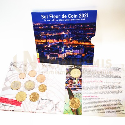 Carteira FDC - Bélgica 2021 c/ 10 Moedas