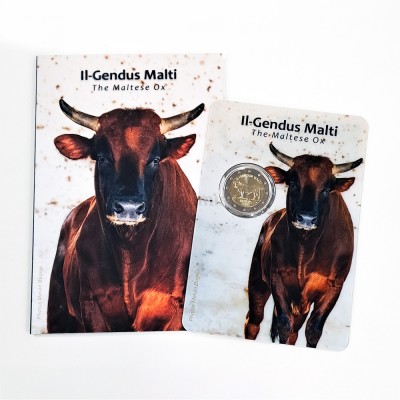 Moeda 2 Euros Boi Maltês Malta 2025 Coincard