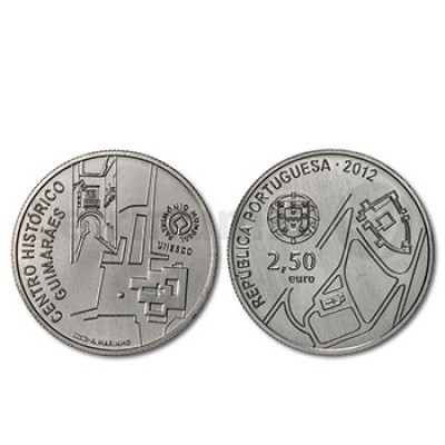 Moeda 2,5€ Centro Histórico Guimarães 2012 Cuproniquel