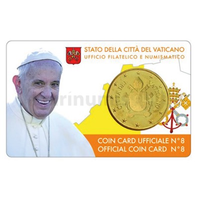  Moeda 0,5€ Coincard Vaticano 2017 (com o brasão de armas do Papa Francisco)